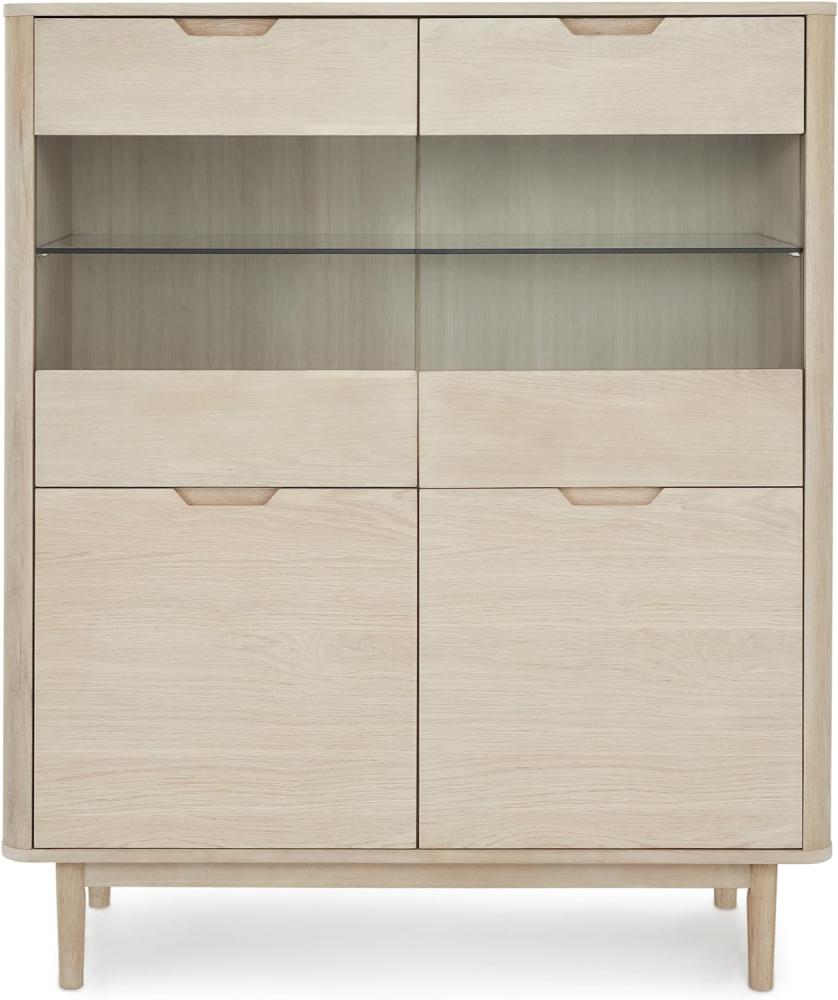 Highboard Eiche massiv Nyborg 4 Türen Bild 1