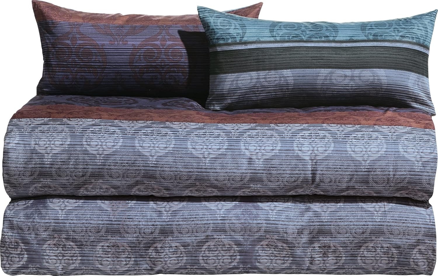 Erwin Müller Bettwäsche Bettwäsche Sparpaket 4-tlg, Mako-Satin, 4 teilig, Streifen Bild 1