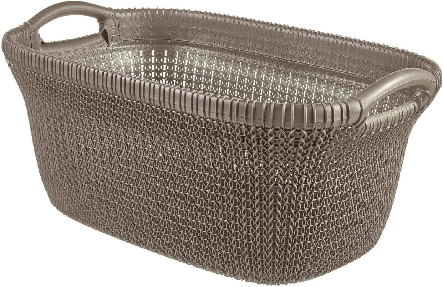 Curver Wäschekorb Knit 40 L Metallic-Braun 443839 Bild 1