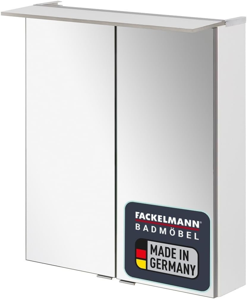 Fackelmann B.PERFEKT LED Spiegelschrank 60 cm breit, Weiß Bild 1