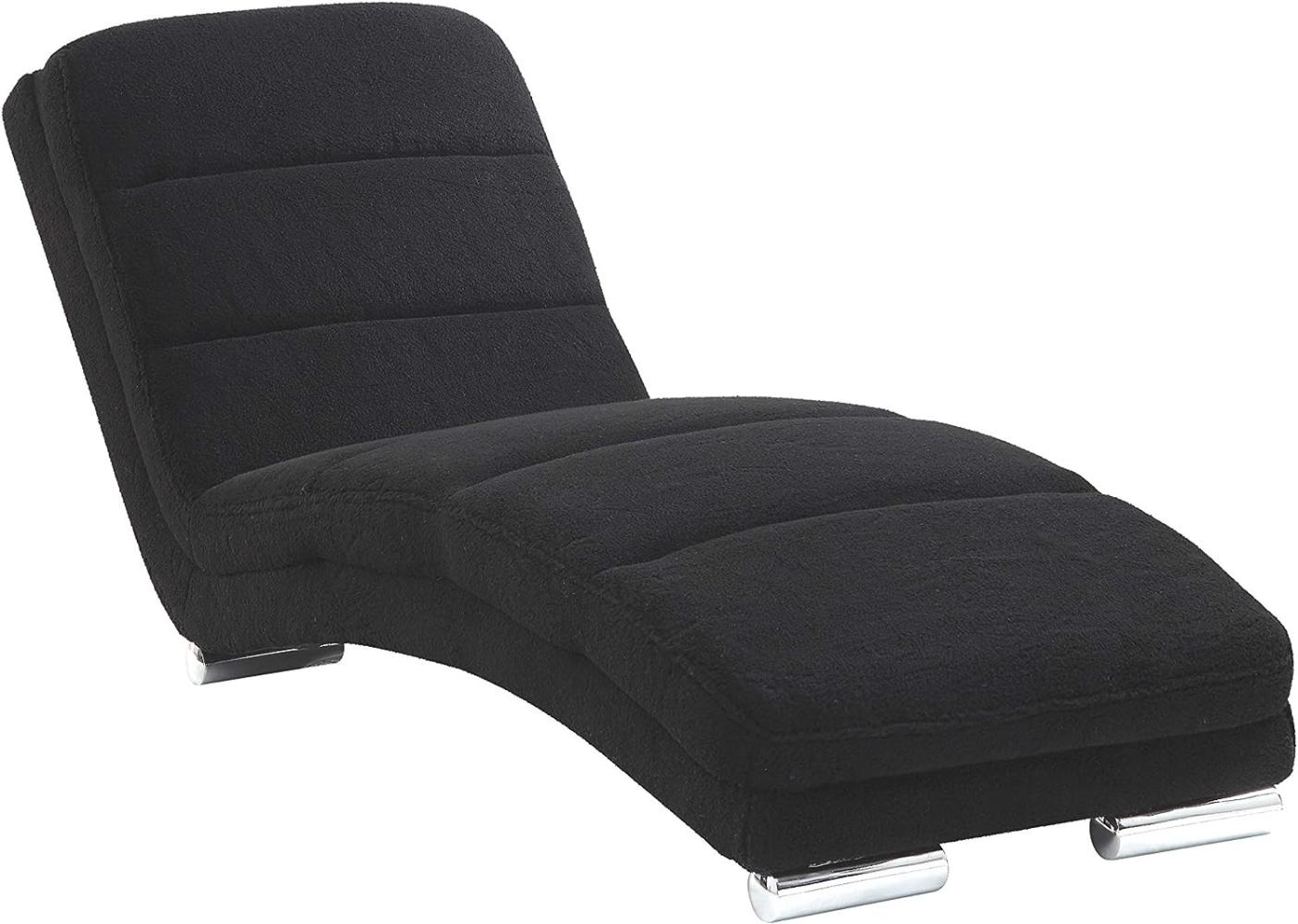 Atlantic Home Collection Chaiselongue, Teddybärstoff, Schwarz, 62 x 172 x 72 cm Bild 1