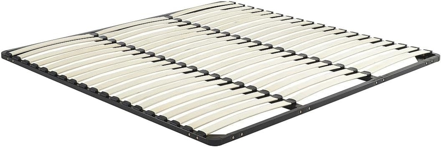 Vente-unique - Lattenrost - ohne Füße - 200 x 200 cm - 3 x 19 Latten - Schwarz - KALISTA von YSMÉE Bild 1