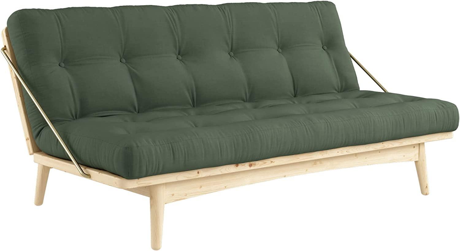 Karup Design Schlafsofa FOLK Gestell Natur, Matratze Olive Green Bild 1