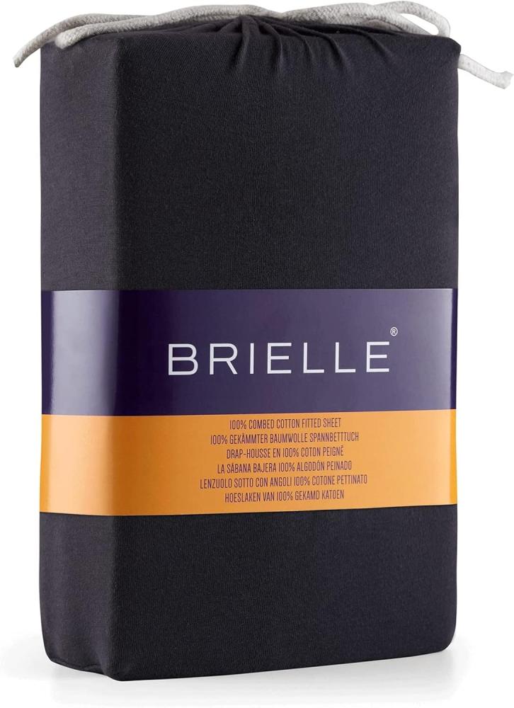 Brielle Spannbettlaken Brielle Jersey Spanbettlaken aus 100% Baumwolle - Schwarz Bild 1