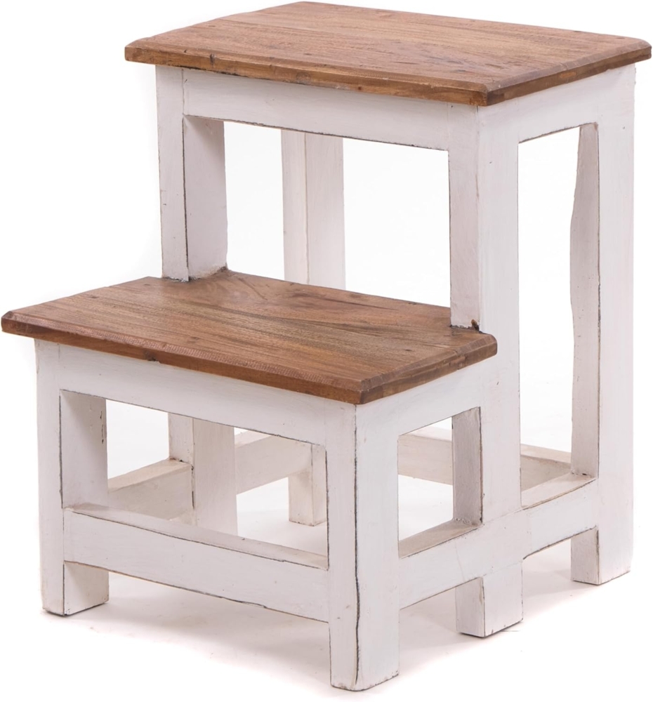 DESIGN DELIGHTS Hocker TRITTLEITER STEP, 46x37cm (HxB), Altholz, Tritthocker, Blumenleiter, Holz Bild 1