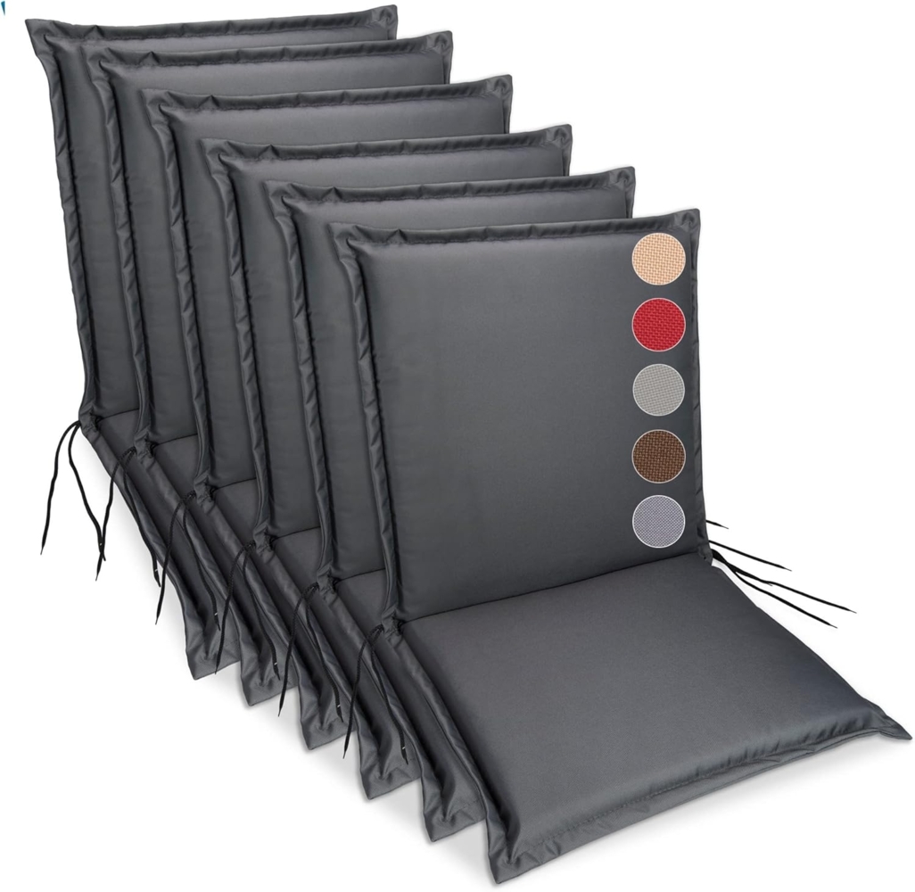 sunnypillow Liegenauflage Niedriglehner Auflage Gartenstuhlauflage, 100 x 50, extra dick 9cm Bild 1