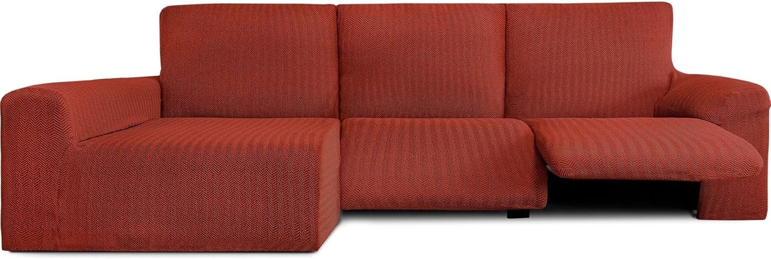 ECOMMERC3 Sofabezug für Chaiselongue, Langer Arm, Links, mit Relax – Bezug für ChaiseLongue-Sofa, bielastisch, atmungsaktiv und einfach anzubringen, mit Schaumstoffen und Gummibändern Bild 1