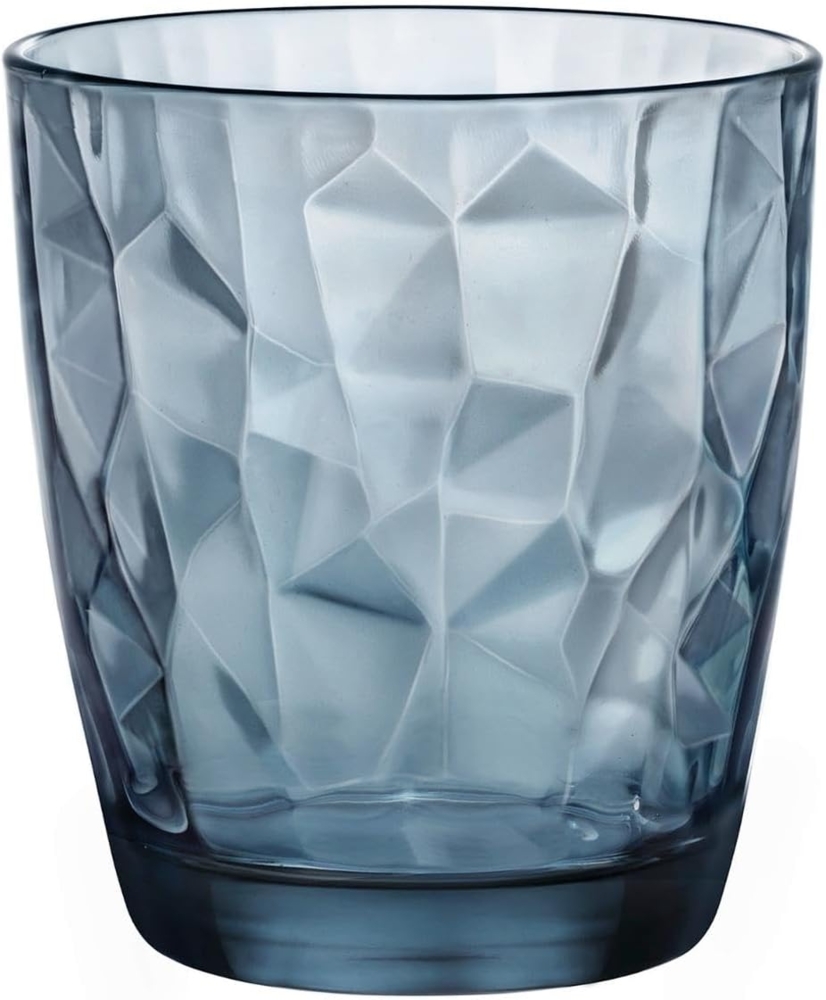 Bormioli Rocco 6 blaue Wassergläser im Diamant-Look 12 cl. Art. 3,50220 Bild 1