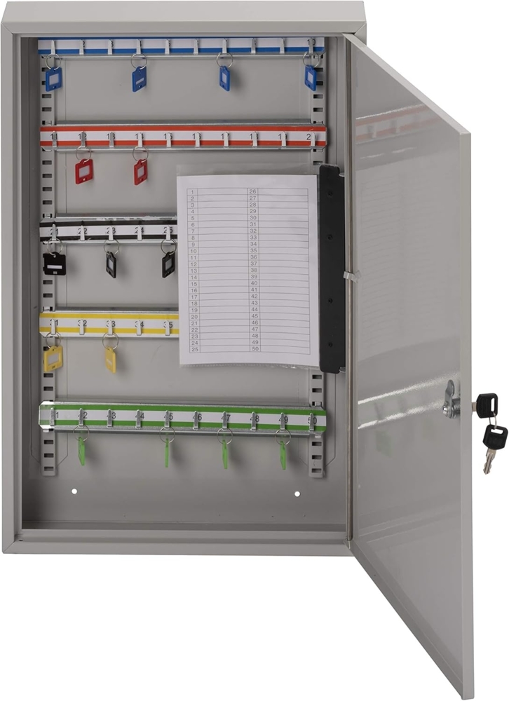 Burg-Wächter Sterling KC50H Schlüsselschrank, eintürig, mit 50 Haken, Grau Bild 1