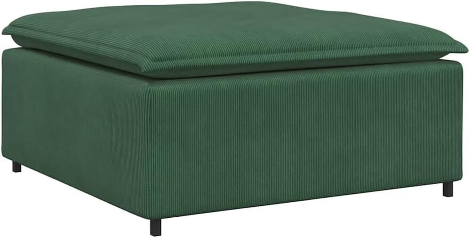 vidaXL Modulares Sofa Fußhocker-Modul Dunkelgrün 100x100x48 cm 4104502 Bild 1