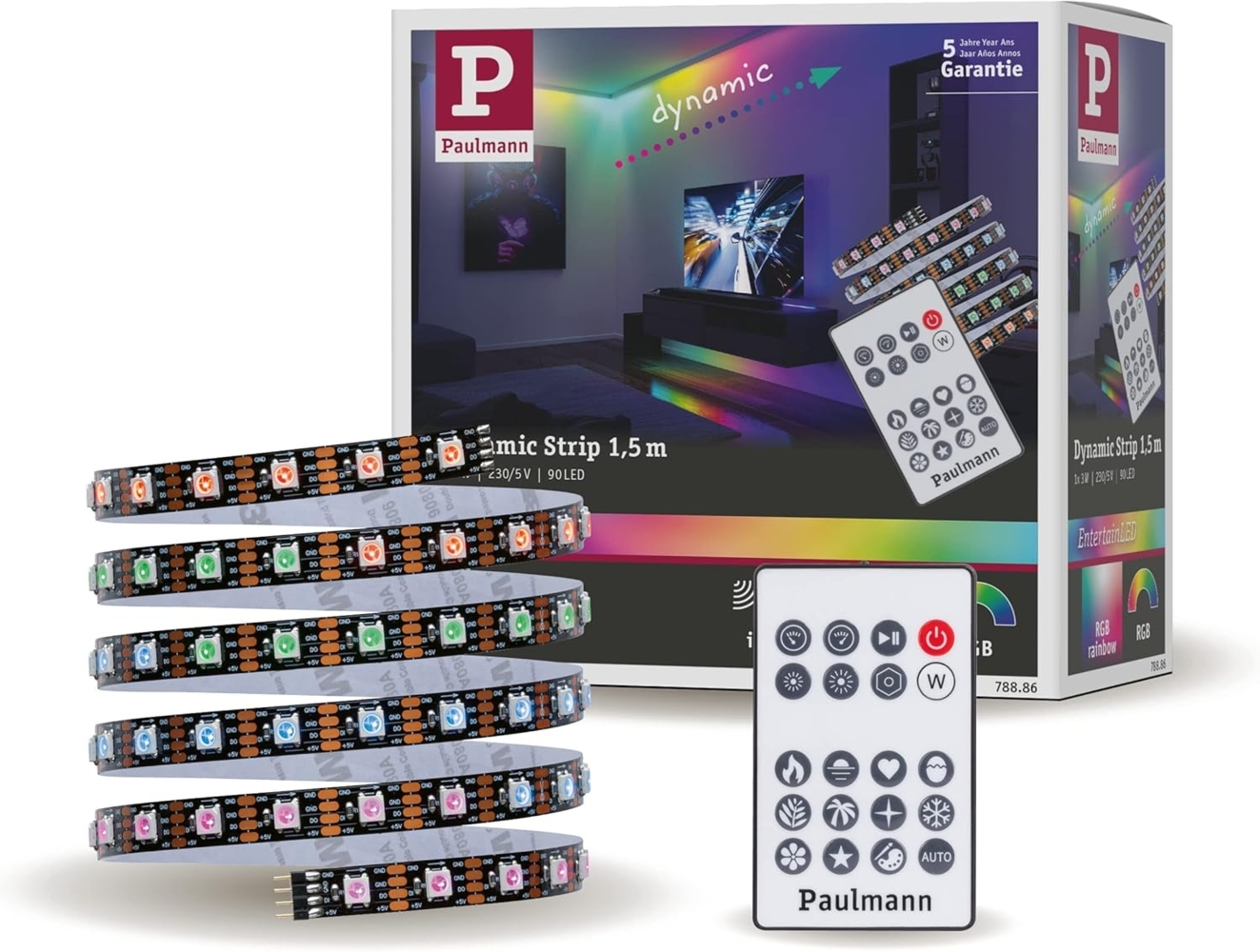 Paulmann 78886 EntertainLED LED Stripe Dynamic RGB 1,5m 5VA Komplettset Bild 1
