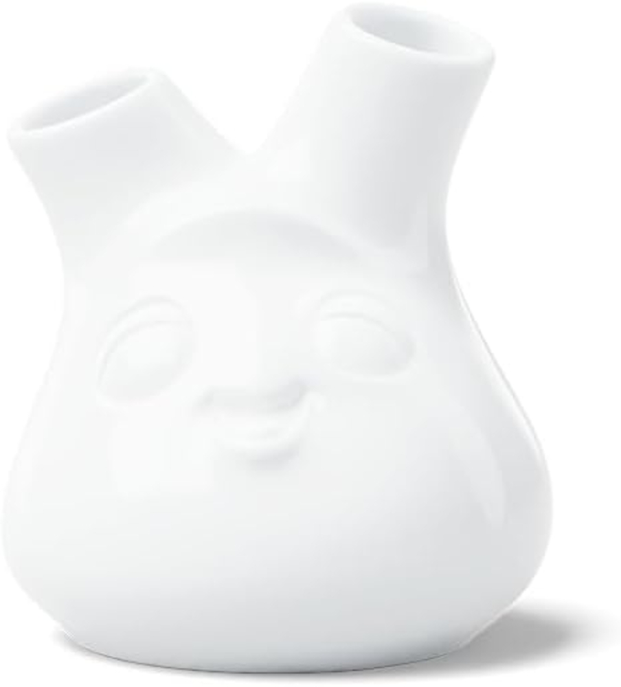 Fiftyeight Products Vase klein kess weiß 2 Blumen Bild 1