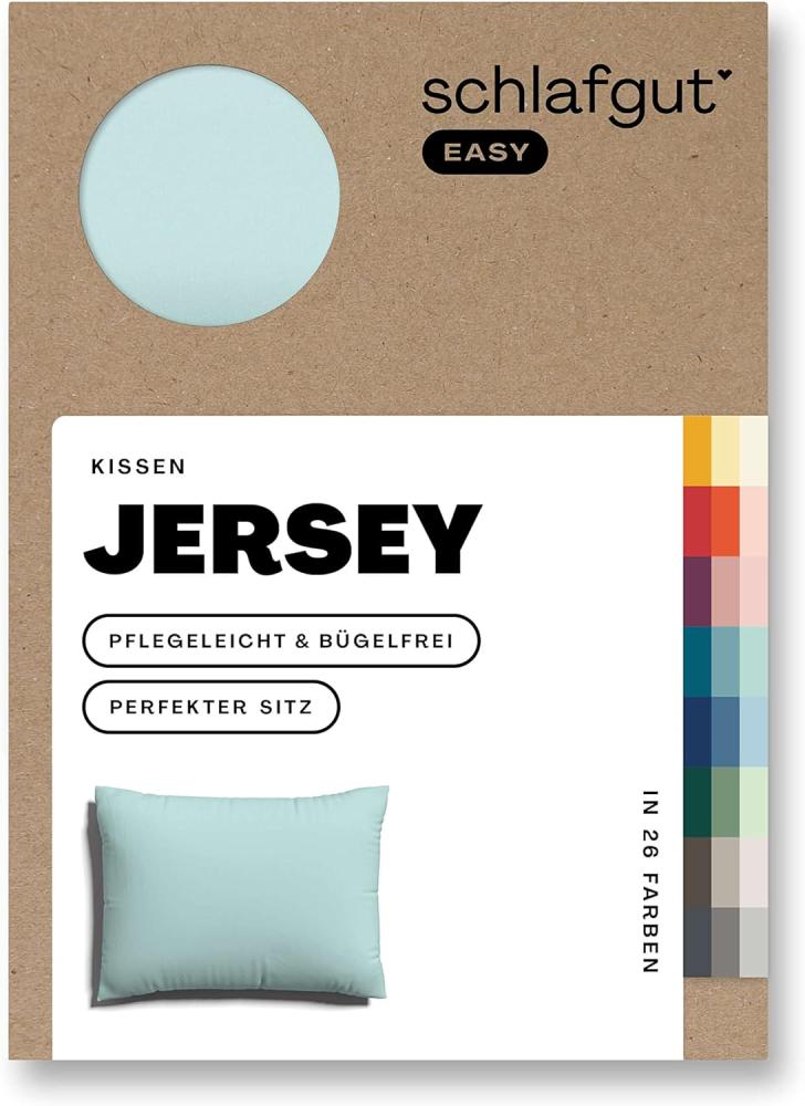 Schlafgut Kissenbezug EASY Jersey|Kissenbezug einzeln 70x90 cm| petrol-light Bild 1