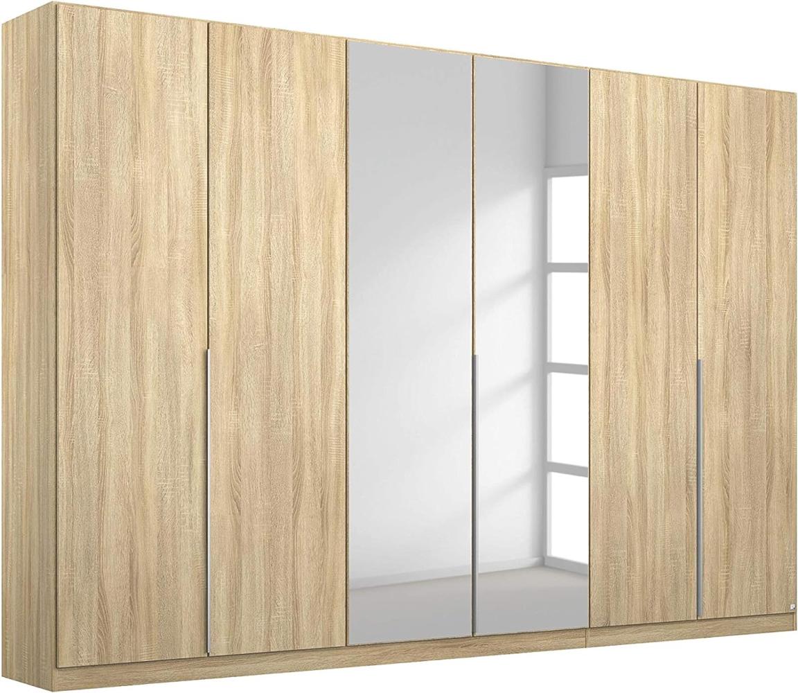 Rauch Möbel Alabama Schrank Kleiderschrank Drehtürenschrank Eiche Sonoma mit Spiegel 6-türig inklusive Zubehörpaket Classic 3 Kleiderstangen, 6 Einlegeböden BxHxT 271x210x54 cm Bild 1