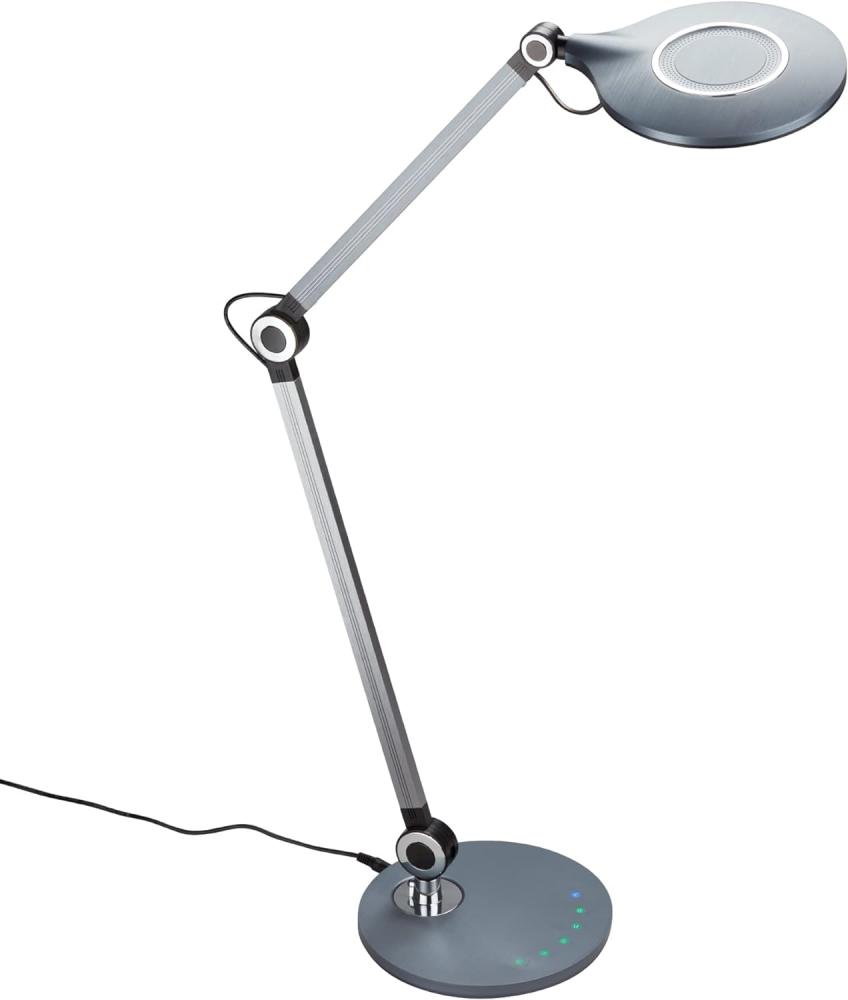 BRILONER Leuchten - LED Schreibtischleuchte, Tischlampe mit Touchfunktion, stufenlos dimmbar, dreh- und schwenkbar, Farbtemperatursteuerung, 9 Watt, 930 Lumen, Anthrazit, 200x740mm (DxH) Bild 1