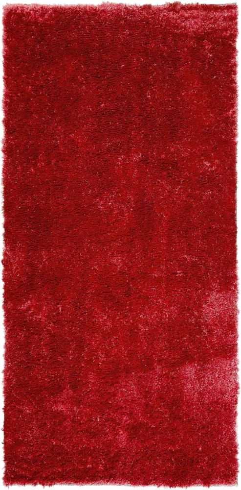 Teppich rot 80 x 150 cm Shaggy EVREN Bild 1