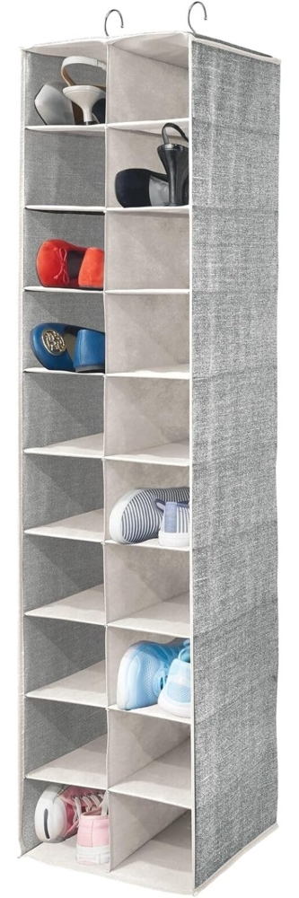 Hängeaufbewahrung Organizer mDesign Aufbewahrung Kleidung Schuhe Schwarz Creme Bild 1