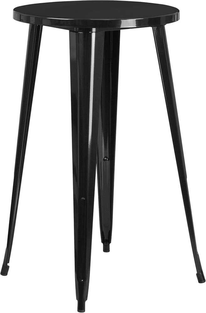 Flash Furniture Round Indoor-Outdoor Bar Height Table, Metal, Black, 101.6 x 66.04 x 12.7 cm Bild 1