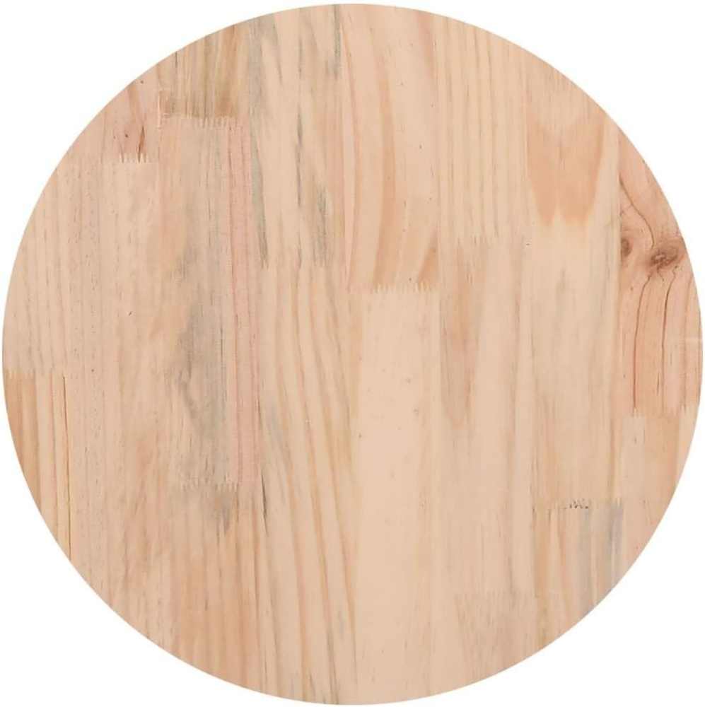 vidaXL Tischplatte Massivholzplatte Holzplatte Ersatztischplatte Holz Platte für Esstisch Couchtisch Gartentisch Ø40x2,5 cm Massivholz Kiefer Bild 1
