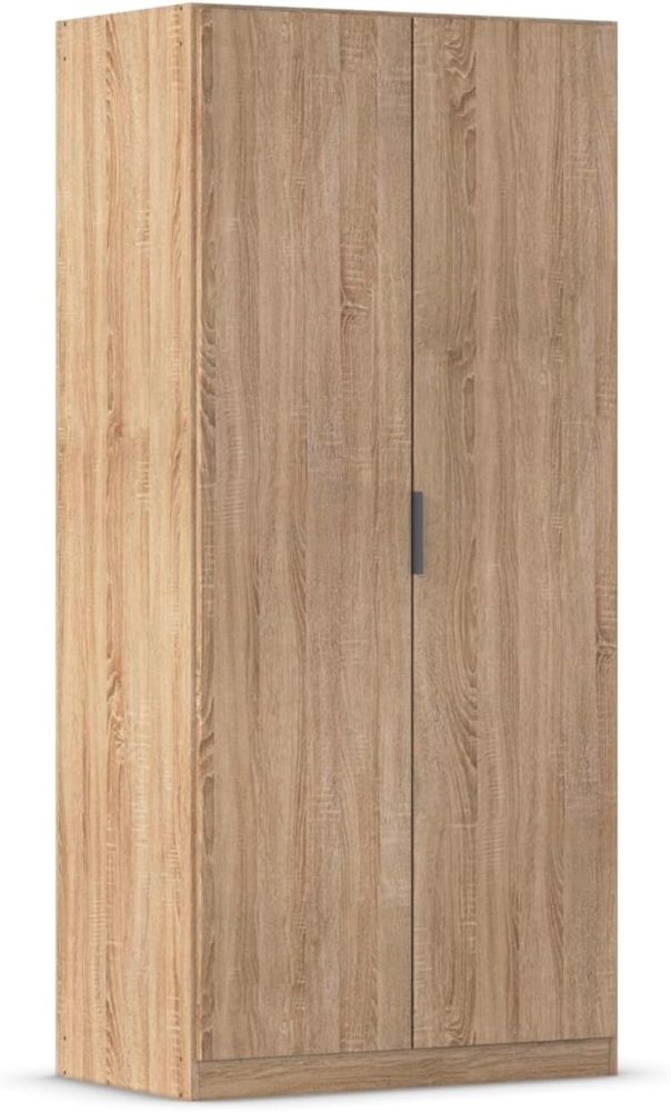 Rauch Möbel Lagoa, Kleiderschrank, Garderobe für Schlafzimmer, Kinderzimmer, Jugendzimmer 2-türig, Farbe Eiche Sonoma, Holz, Breite 91 Bild 1