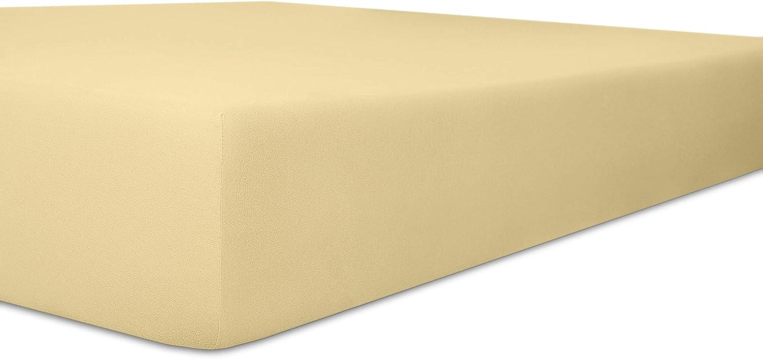 Kneer Easy-Stretch Spannbetttuch | Für extra hohe Matratzen und Wasserbetten | in verschiedenen Farben und Größen 180x200 - 200x220 cm kiesel (53) Bild 1