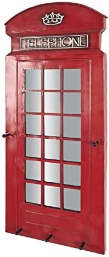 Haku-Möbel 89464 Wandgarderobe, Metall, rot, 6x39x90 cm Bild 1