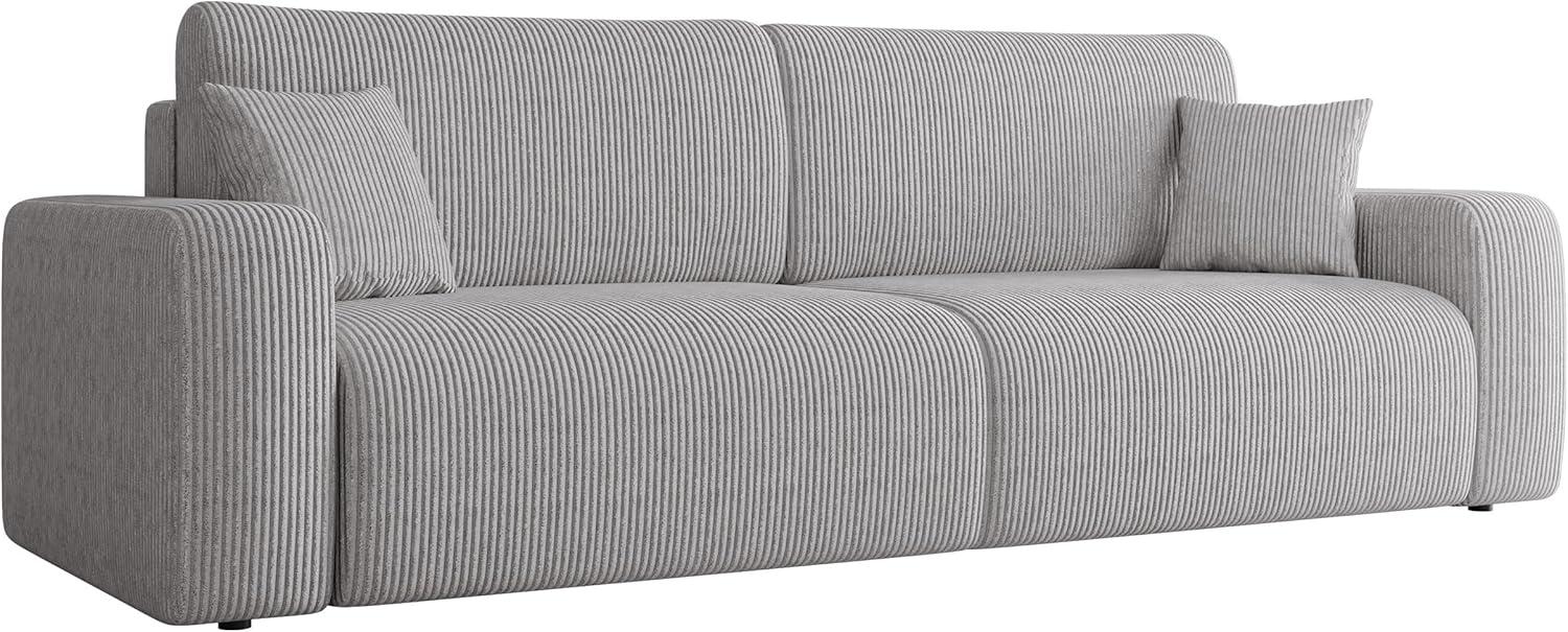 Schlafsofa Pixalo Cord mit 2 Bettkästen und Schlaffunktion (Farbe: Poso 110) Bild 1