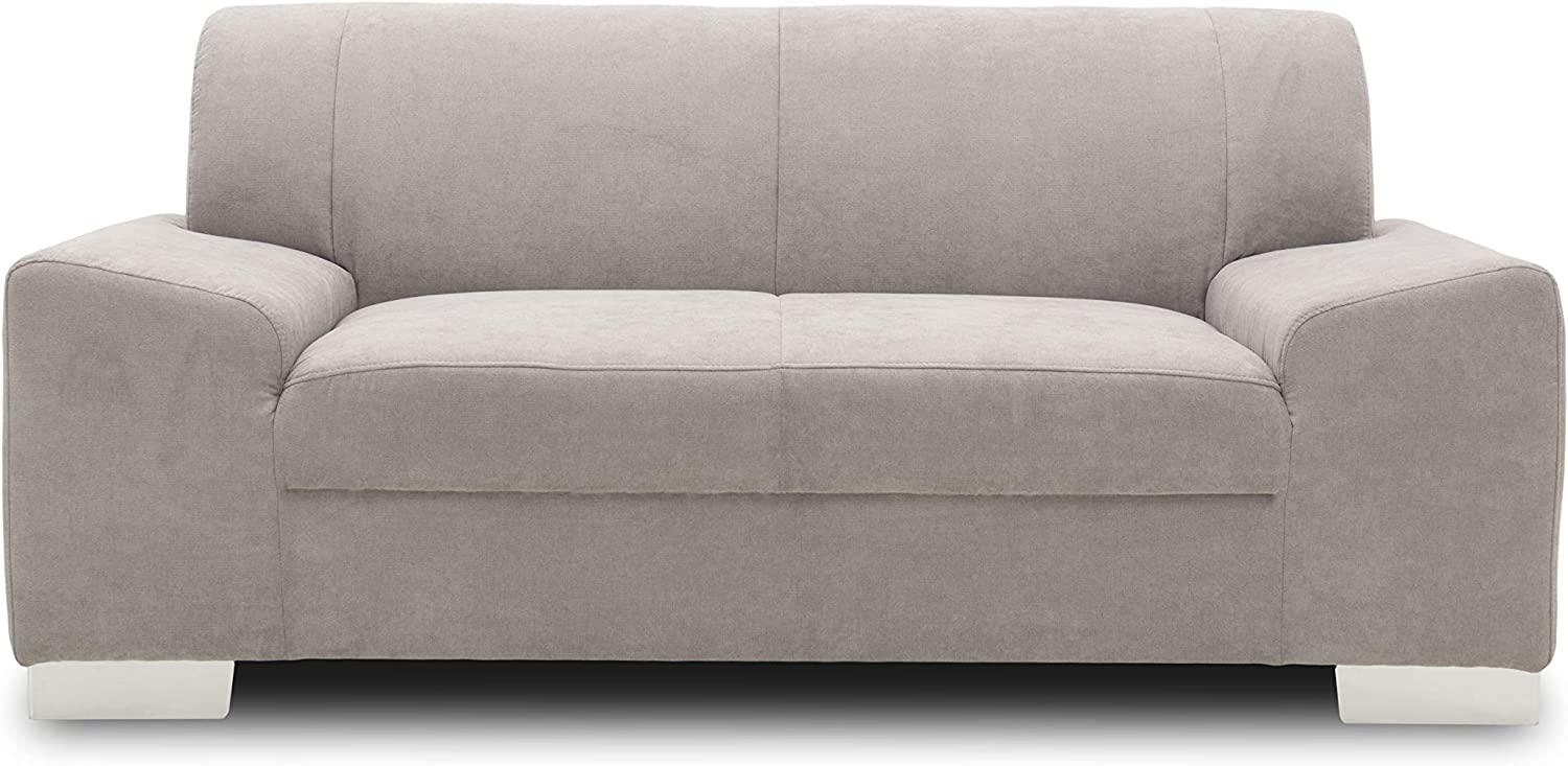 DOMO Collection Sofa Alisson, 2er Couch, 2-Sitzer, 2er Garnitur, 164 x 83 x 75 cm, Polstergarnitur in hellgrau Bild 1