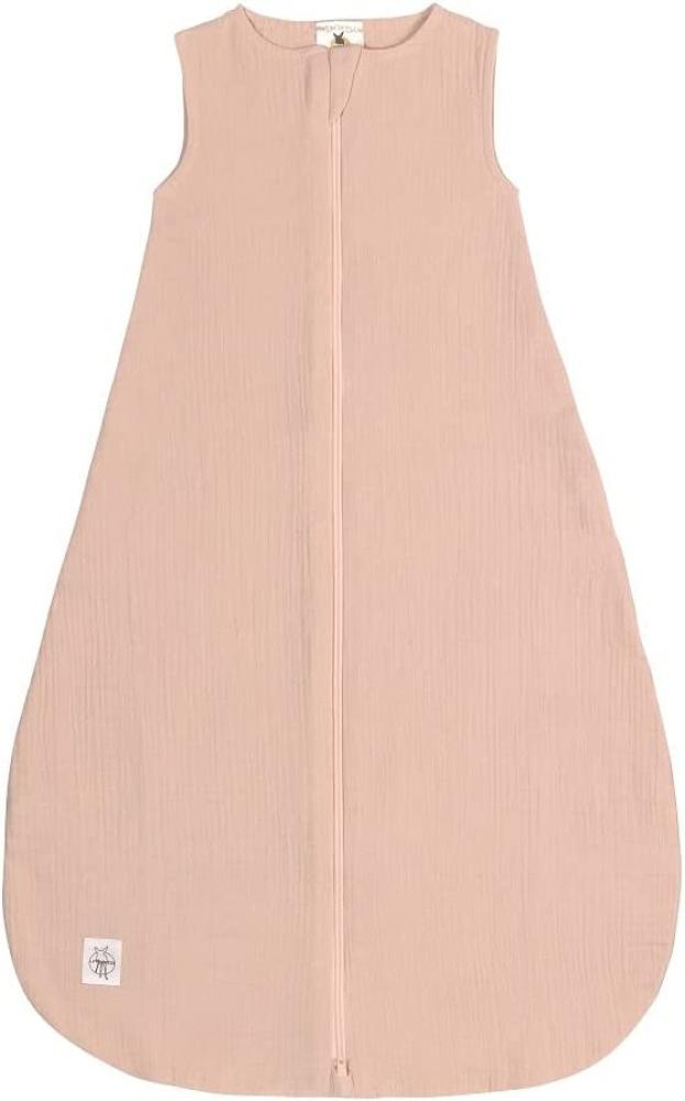 LÄSSIG Baby Sommerschlafsack ohne Ärmel Muslin Baumwolle GOTS zertifiziert unisex/Muslin Sleeping Bag powder pink, Größe 74/80 7-12 Monate Bild 1