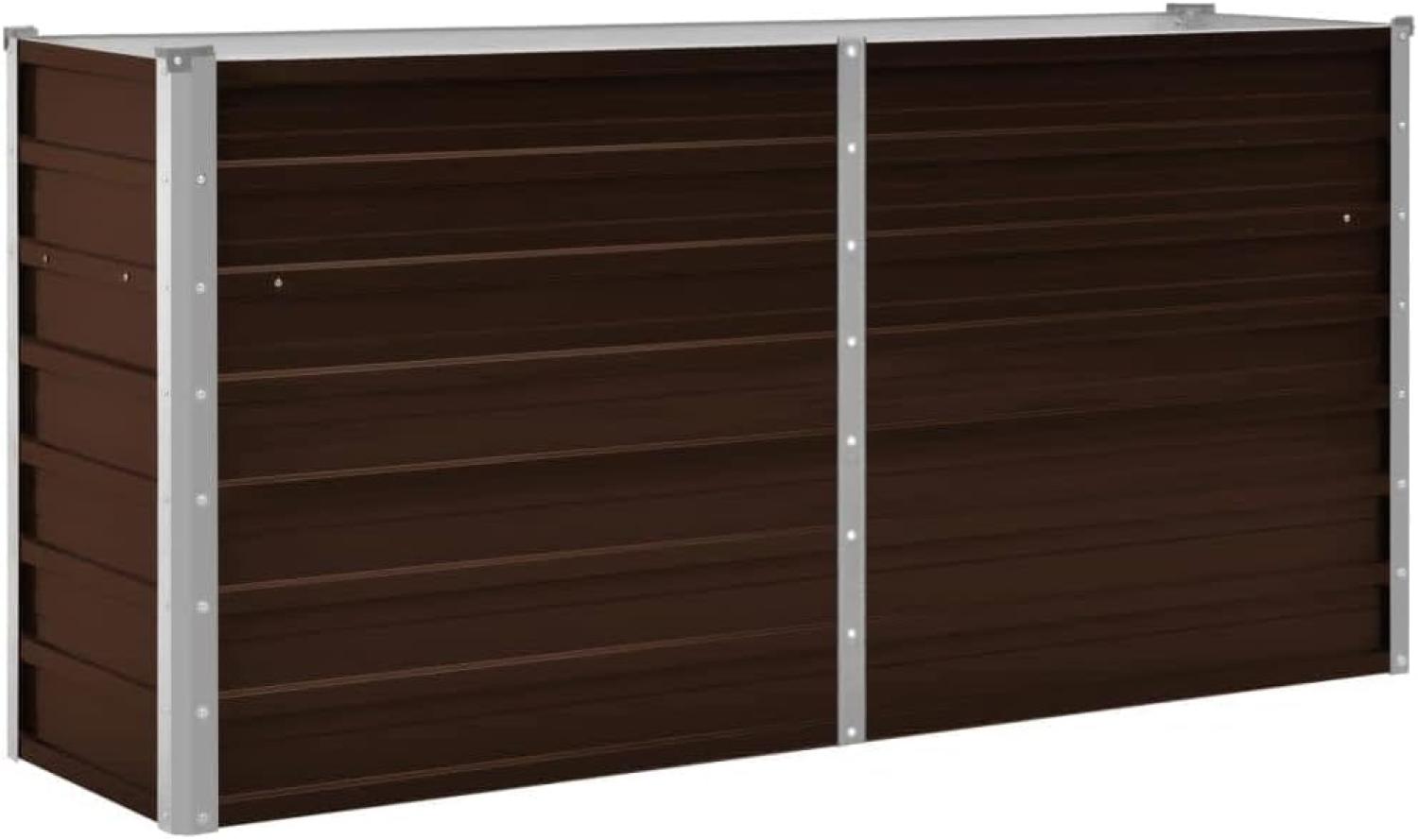 vidaXL Garten-Hochbeet Braun 160 x 40 x 77 cm Verzinkter Stahl 45717 Bild 1