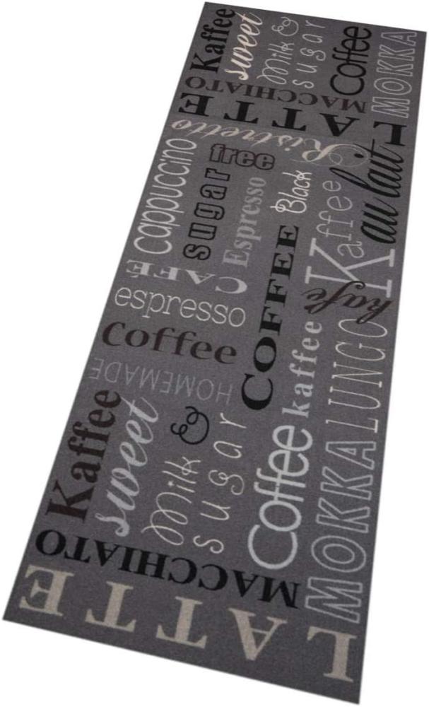 Kurzflor Küchenläufer Coffee Choice Grau 45x140 cm Bild 1