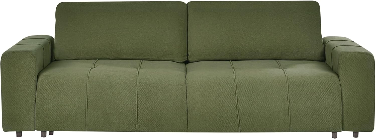 3-Sitzer Schlafsofa Stoff grün mit Stauraum INNVIK Bild 1