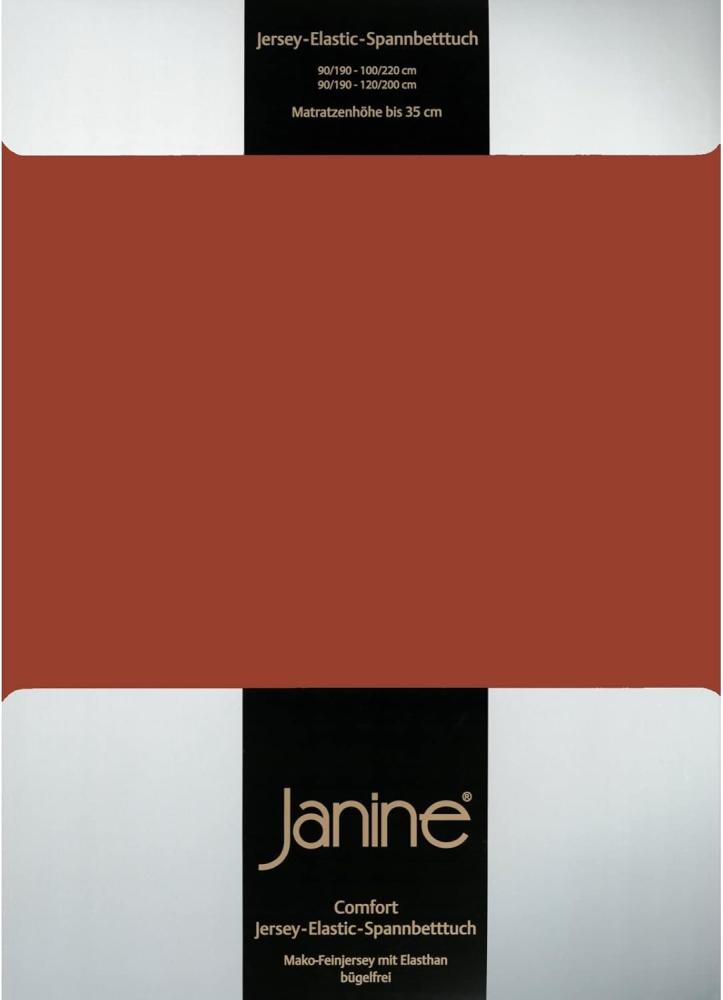 Janine Jersey Elastic Spannbetttuch|180x200 cm - 200x220 cm| tabasco Bild 1