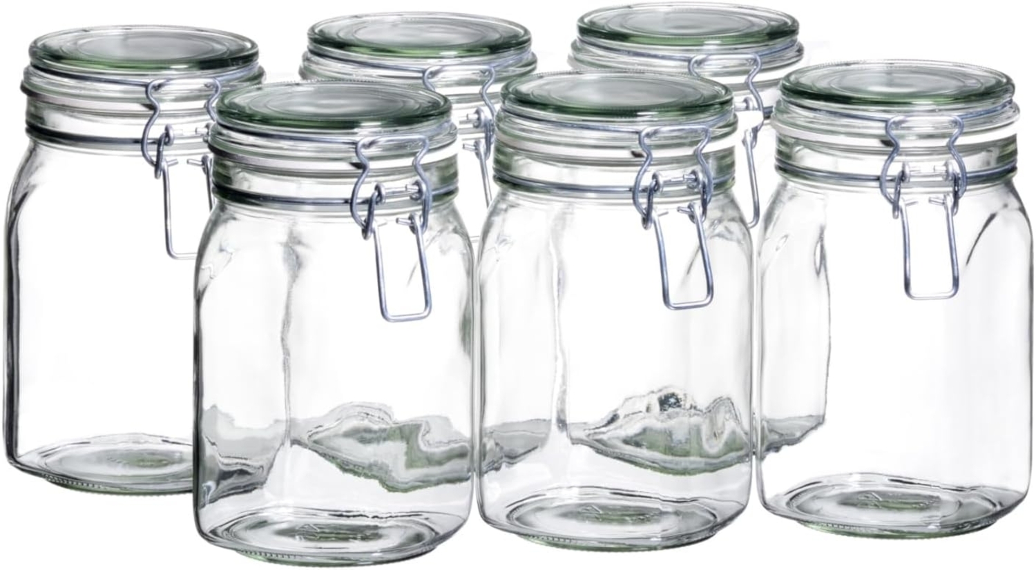 Mäser 113965 Gothika Einmachglas, Einweckglas, 1,05l, mit Bügelverschluss, klar (6 Stück) Bild 1