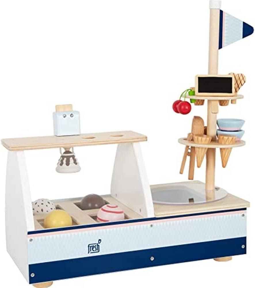 Small Foot 11815 Eistheke Fresh aus Holz, Zubehör für Kinderküche und Kaufladen, Rollenspielzeug für Kinder ab 3 Jahre Toys Bild 1