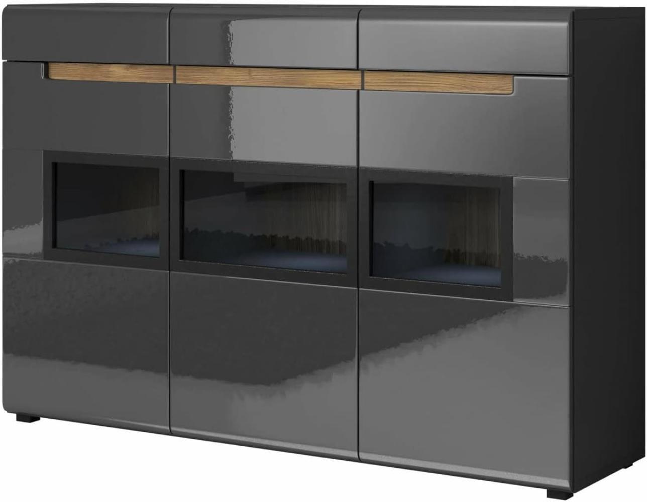 Stylefy Morel Kommode Grau Hochglanz Appenzeller Fichte Bild 1