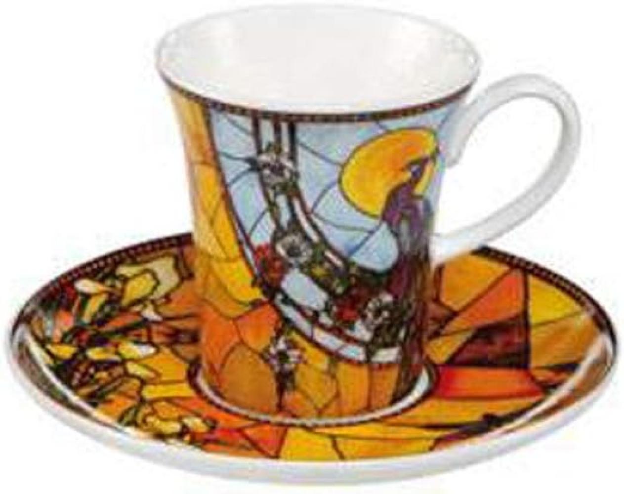 Goebel Pfau blau - Espressotasse Artis Orbis Louis Comfort Tiffany Bunt Fine Bone China 67011741 Bild 1