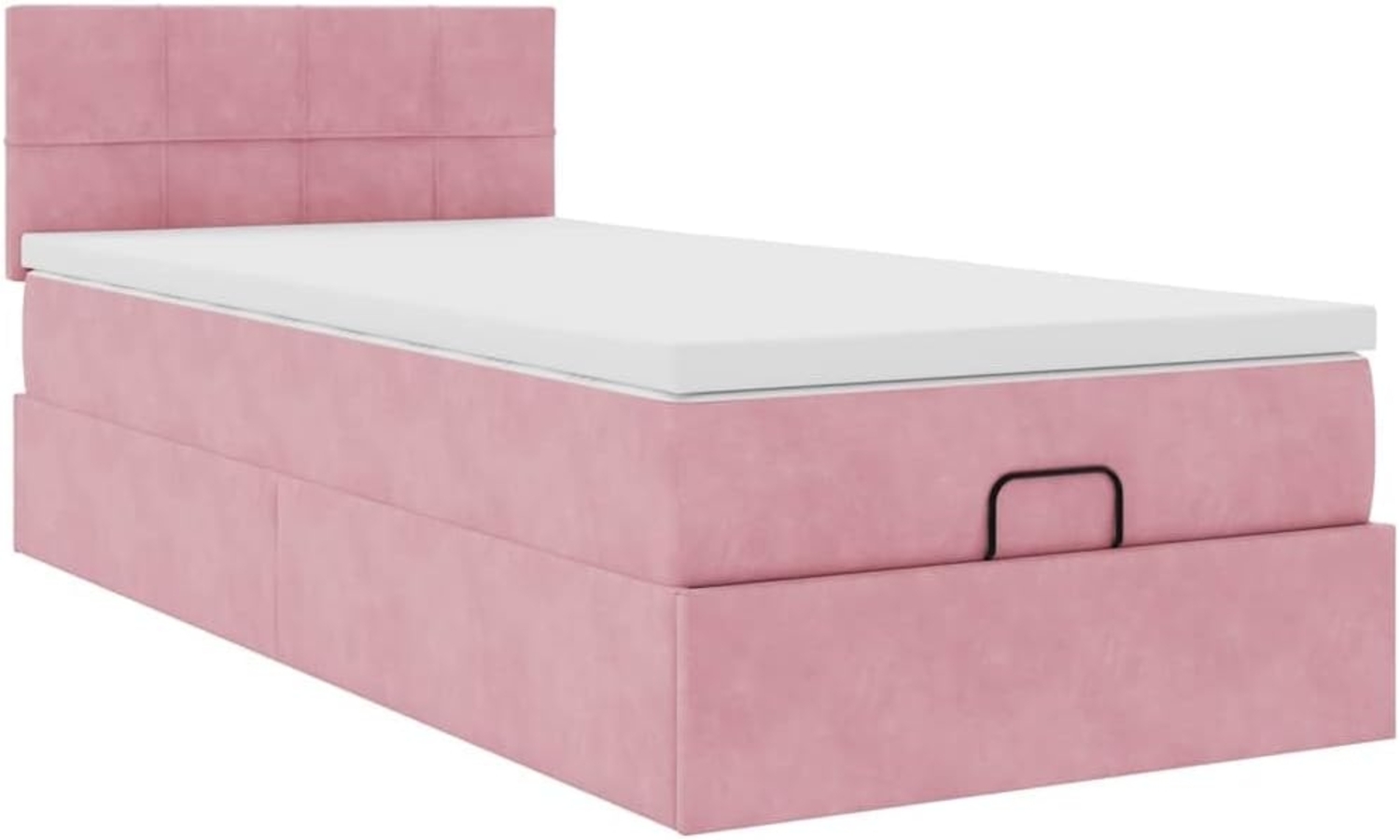 Ottoman-Bett mit Matratze Rosa 80x200 cm Samt 3311740 Bild 1