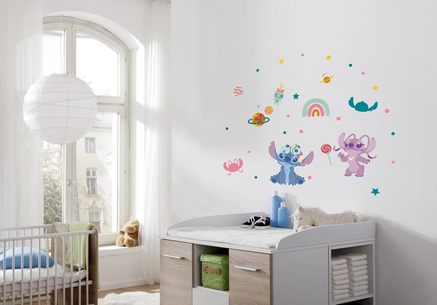 Komar Wandtattoo Stitch World - Größe 50 x 70 cm (35 St), Künstler: Komar, selbstklebend, Wandsticker, Kinderzimmer Bild 1