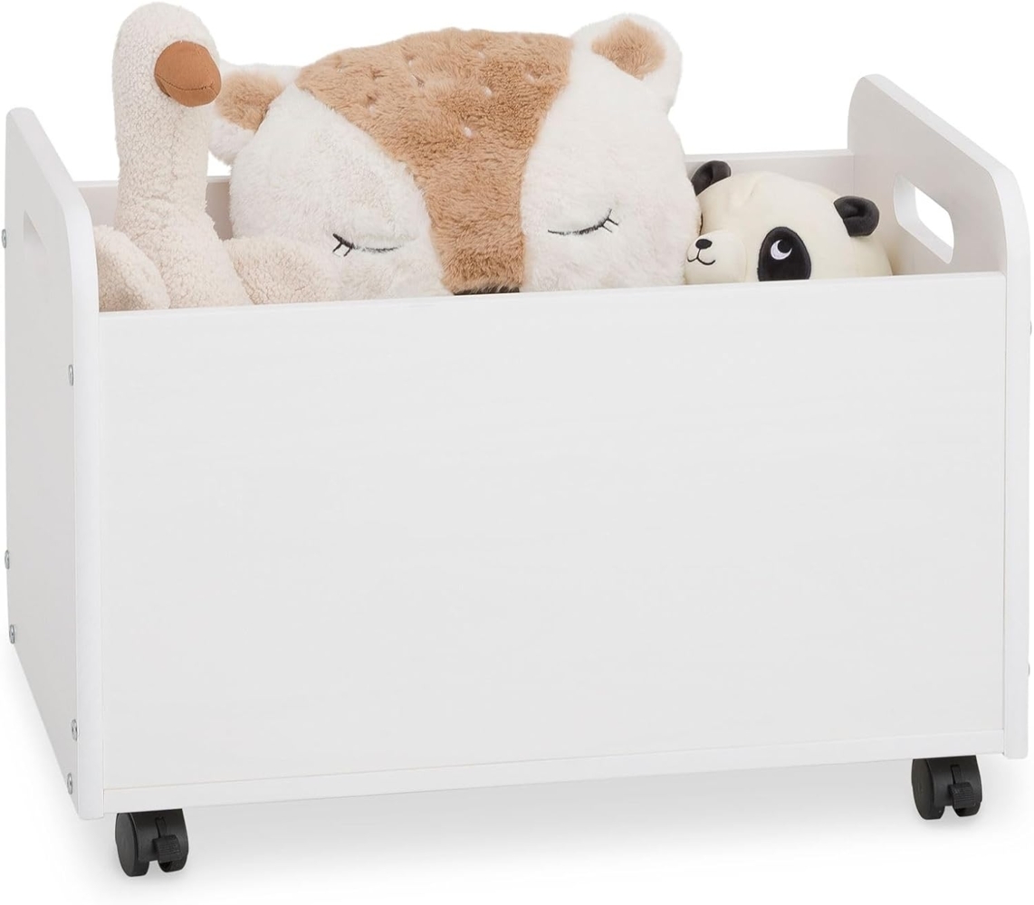 IDIMEX Spielzeugtruhe BENJAMIN (Set), Kinderzimmer Aufbewahrung aus Holz Aufbewahrungsbox mit Rollen weiß Bild 1