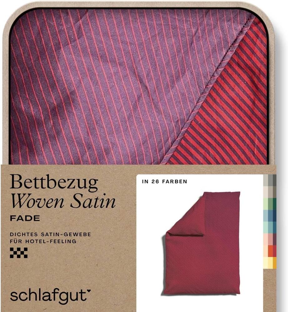 Schlafgut Woven Fade Bettwäsche|Bettbezug einzeln 135x200 cm| red-deep-purple-deep Bild 1