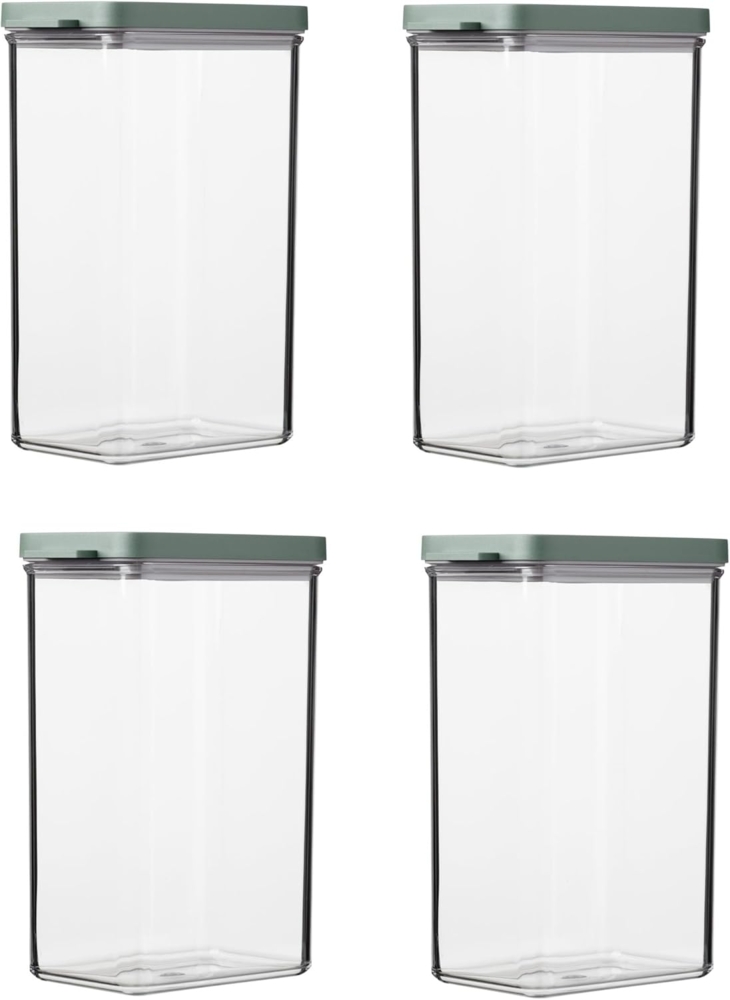 Mepal | Omnia Vorratsdosen Set | 4-teiliges Spar-Set | 2000 ml | Nordic Sage | optimal für trockene Lebensmittel | luftdicht und stapelbar | modernes Design Bild 1