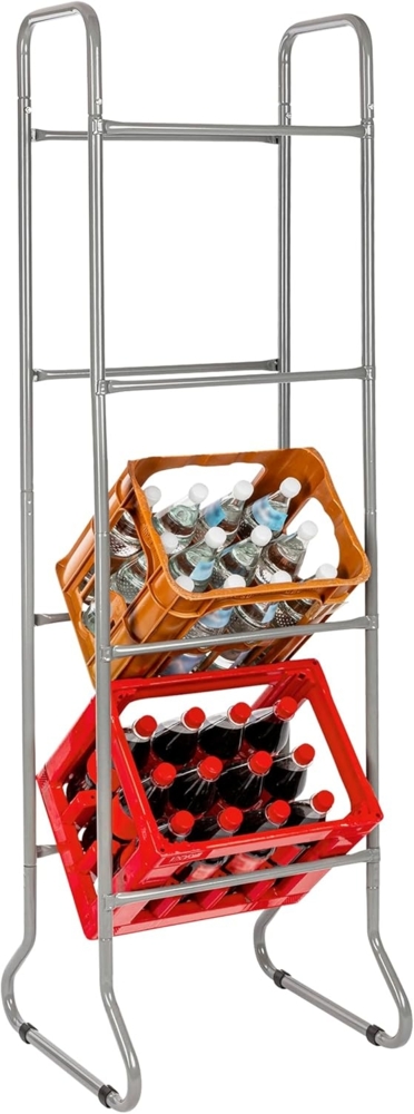 ONVAYA® Universal Kastenständer | 1 Stück | 4 Etagen Kastenregal | Flaschenkastenregal | Getränkekistenregal | Kastenhalterung | Getränkeregal | Kistenregal | Flaschenkastenständer | Kistenhalter Bild 1