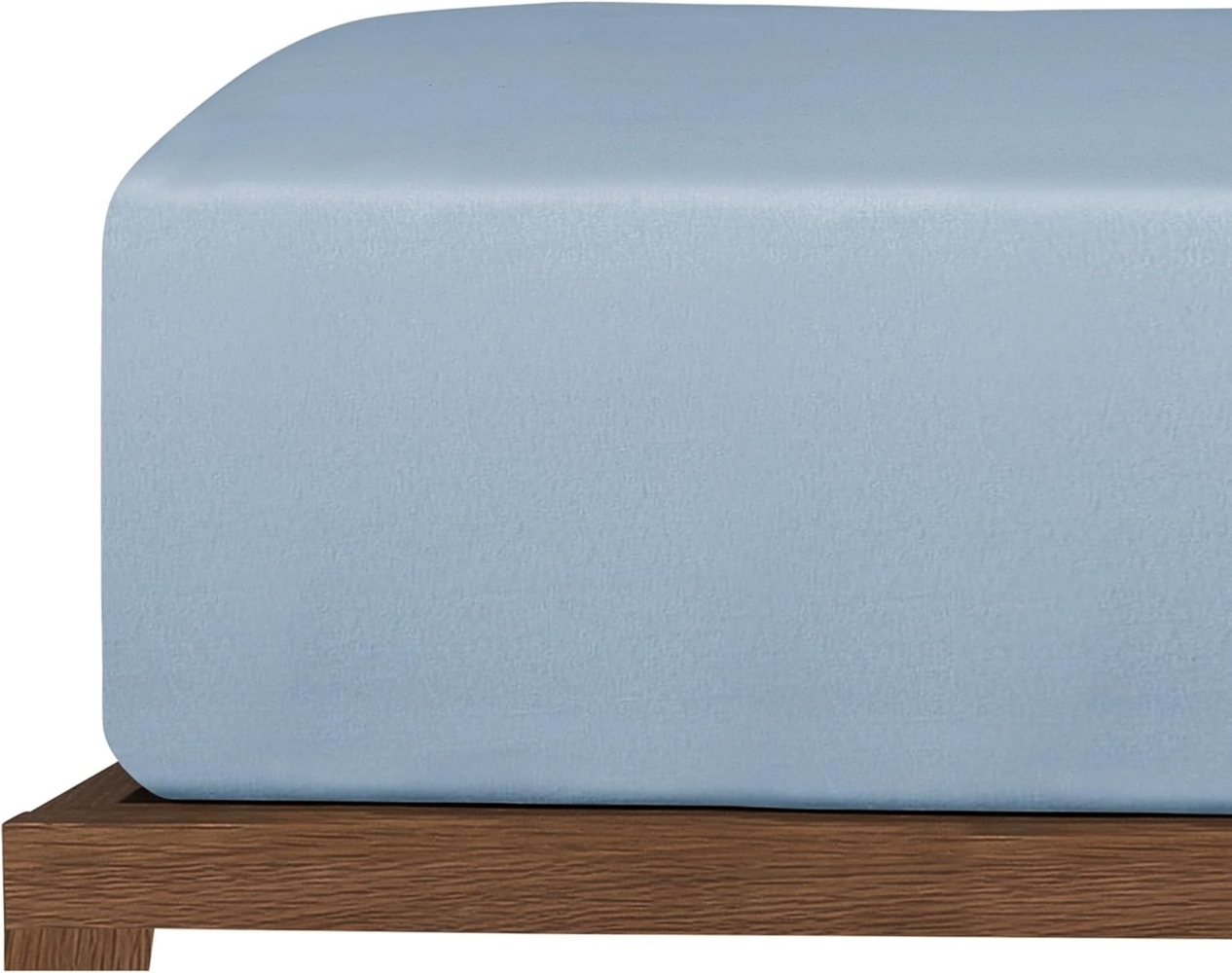 Uncover by Schiesser Spannbettlaken New Jersey - Edeljersey - 100 x 200 cm - Hellblau Bild 1