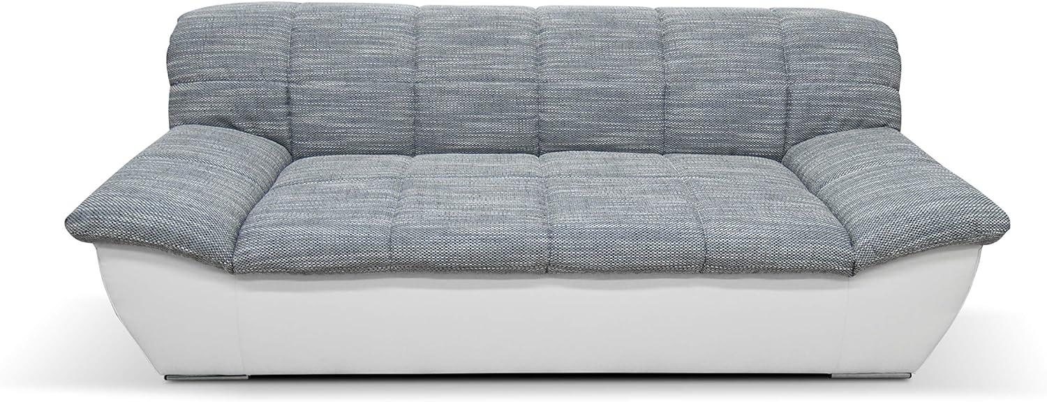 DOMO Collection Splash Sofa, 3-Sitzer Couch - Garnitur - 232 x 96 x 76 cm, 3er Polster in weiß / weiß-grau Bild 1