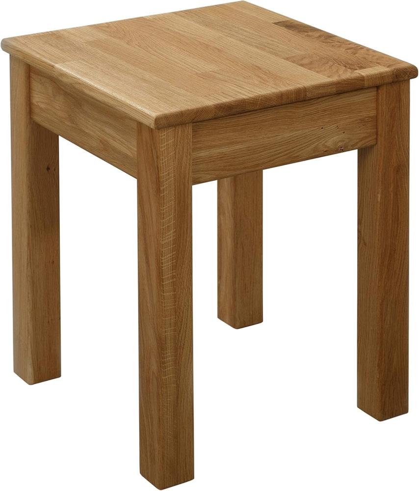 Krok Wood Hocker Tomas aus Massivholz 35x35x45 cm (Eiche, 1x ohne Eingriff) Bild 1