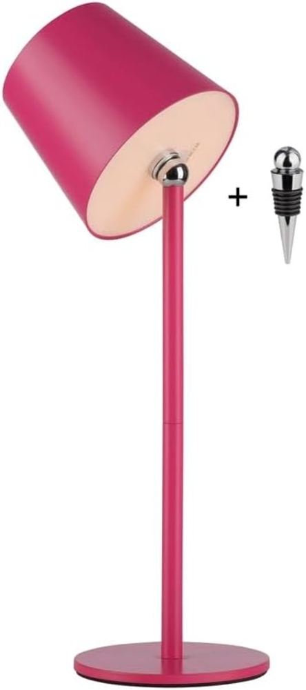 SellTec LED Tischleuchte LED Flaschenleuchte Tischlampe, dimmbar per Touch, Memoryfunktion, Flaschenverschluss, magnetisches Kugelgelenk, 1xLED-Board/2,50W/3000K, Flaschenverschluss Touchdimmer Akku USB aufladbar Bild 1