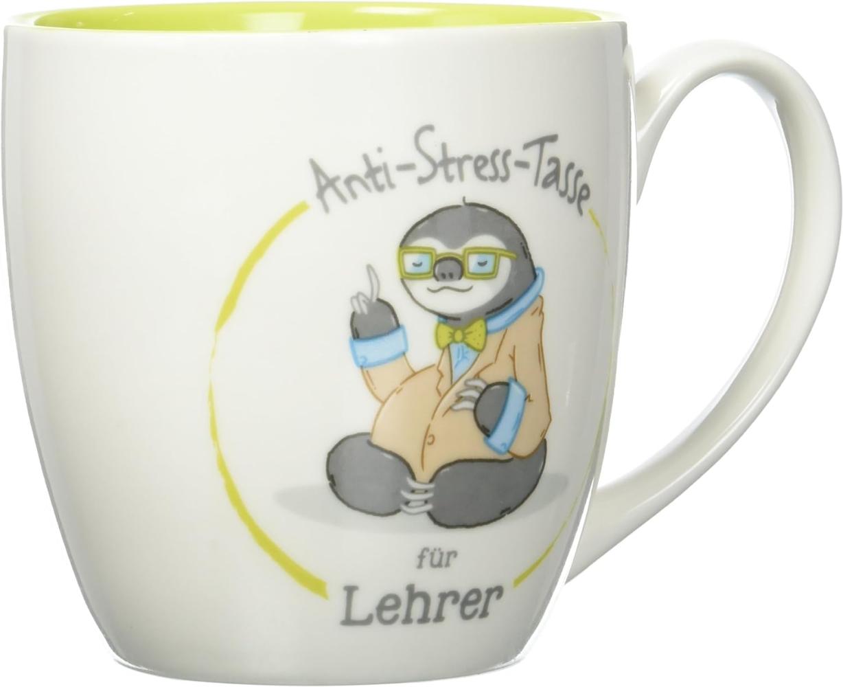 GRUSS & CO Anti-Stress-Tasse Motiv "Lehrer" | Tasse mit Spruch, 45 cl, New Bone China | Geschenk Danke | 45495 Bild 1