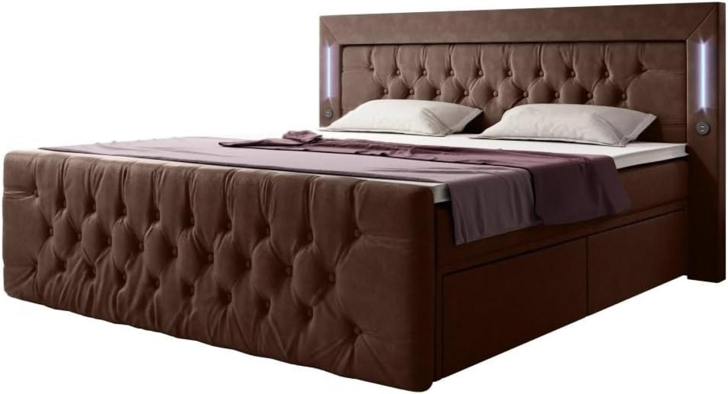 Boxspringbett Charme 180x200 H2 Braun Bild 1