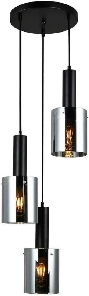 Hanging lamp Italux Hanging lamp smoked for the dining room Italux Sardo PND-5581-3A-BK + SG Bild 1